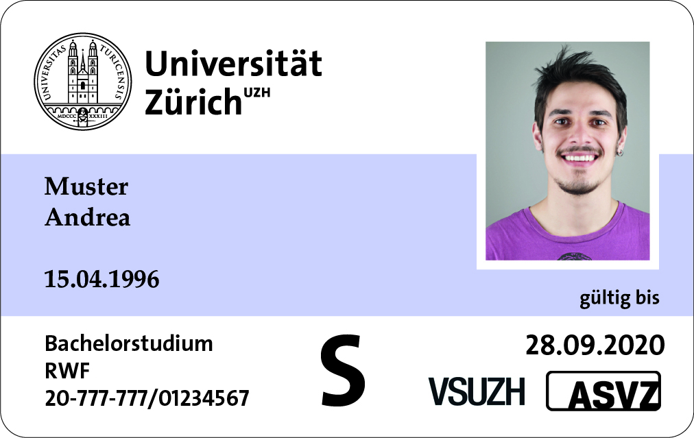 UZH Card front side